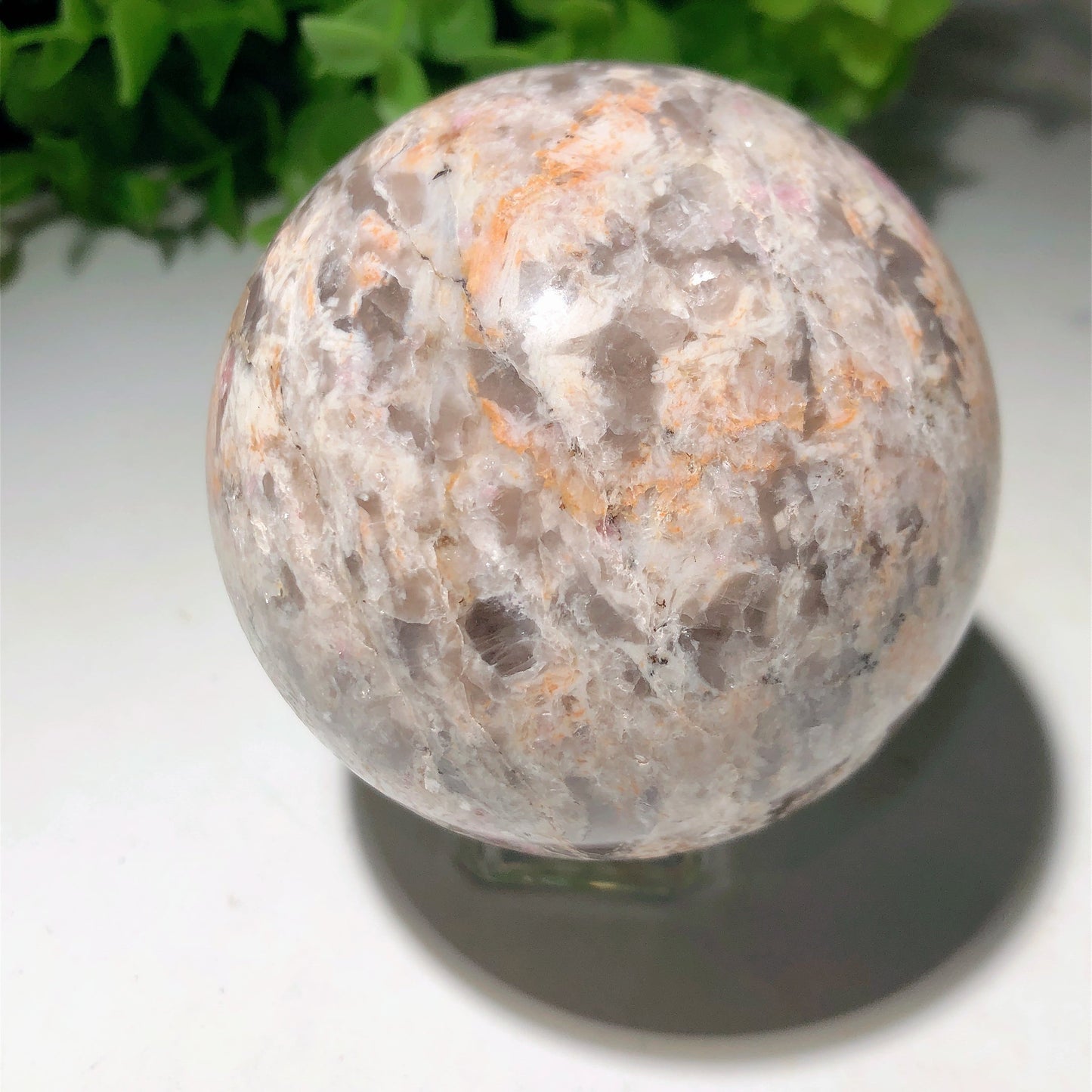 2.0"-4.5" Pink Tourmaline In Mica Smoky Quartz Sphere Bulk Wholesale