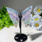 3.5" Mixed Crystal Butterfly Wings Carvings with Stand Bulk Wholesale