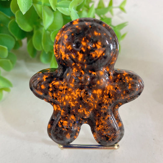 2.35" Mixed Crystal The Gingerbread Man Carvings Bulk Wholesale