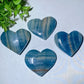 2.1"-2.5" Blue Onyx Heart Carvings Bulk Wholesale