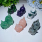 2.3" Mixed Crystal Cat Carvings Bulk Wholesale