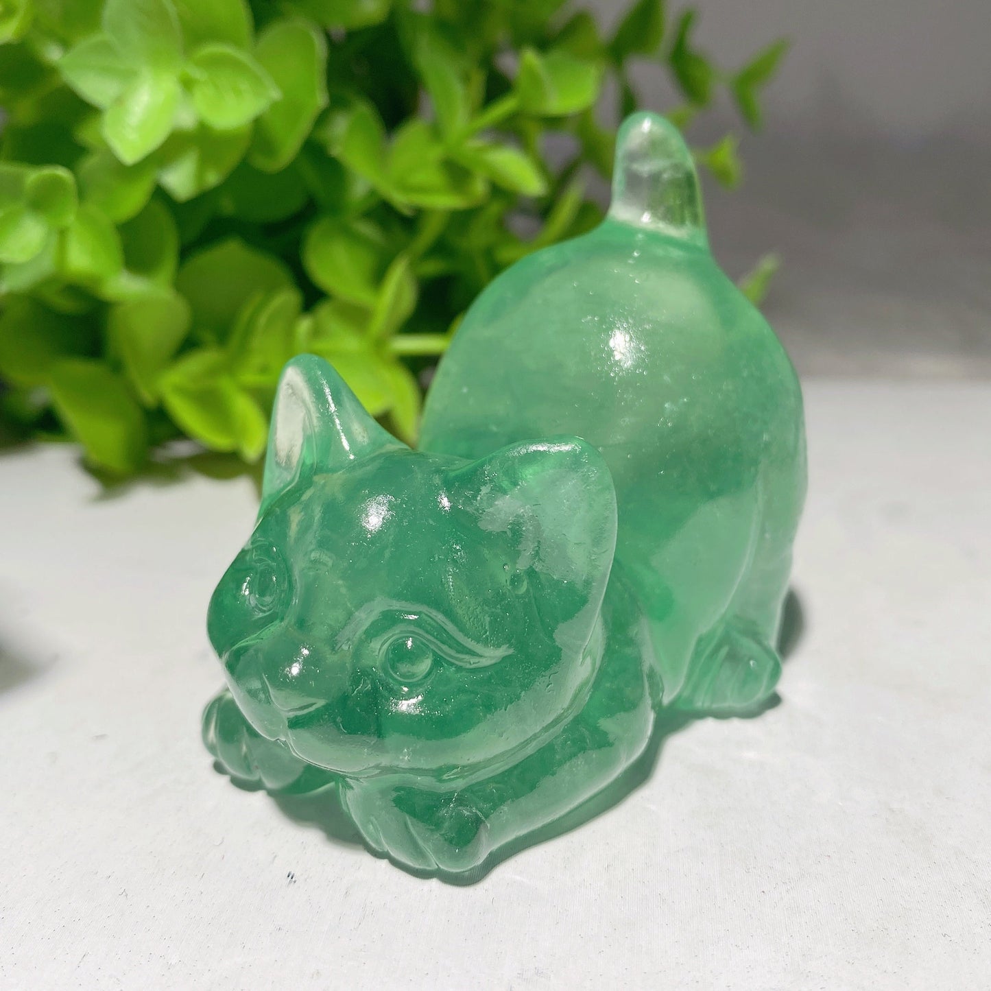 2.3" Mixed Crystal Cat Carvings Bulk Wholesale