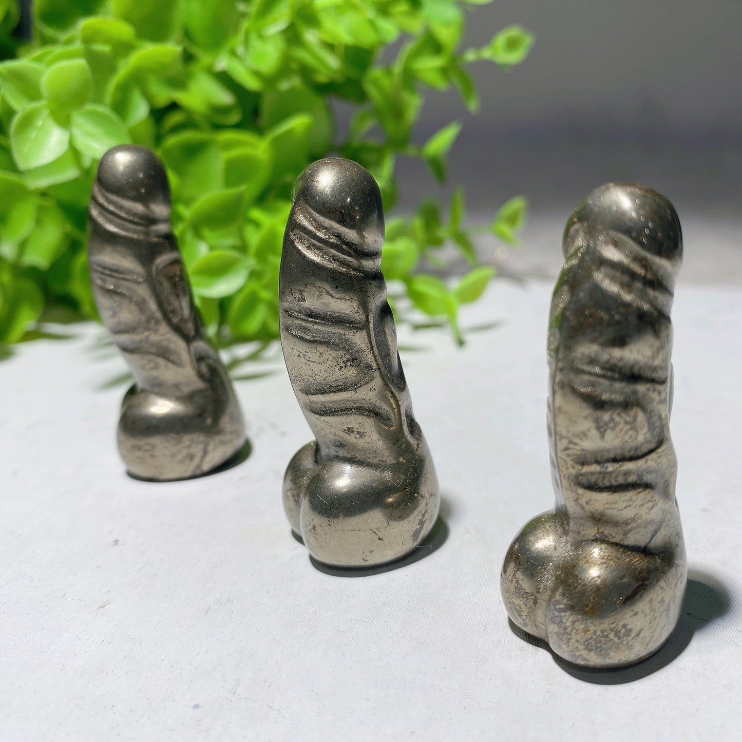 1.95" Pyrite Penis Carvings Bulk Wholesale
