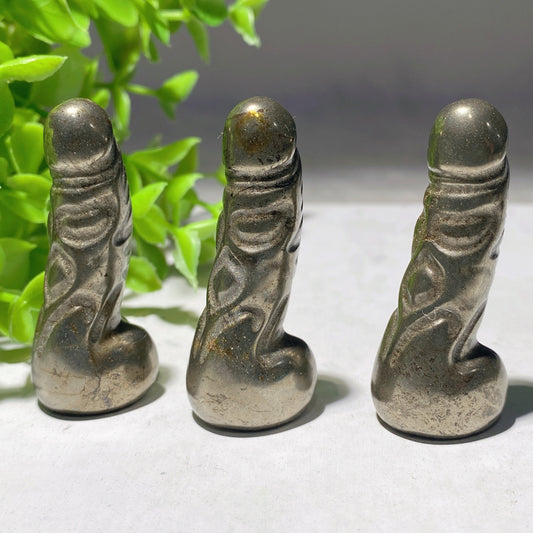 1.95" Pyrite Penis Carvings Bulk Wholesale