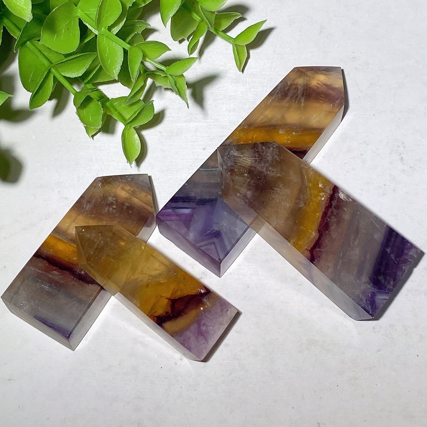 2.3"-3.3" Yellow Fluorite Points Bulk Wholesale