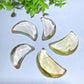 1.0"-2.0" Citrine Moon Heart Carvings Bulk Wholesale