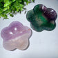 3.0"-3.5" Fluorite Cat Mickey Flower Shape Bowl Carvings Bulk Wholesale