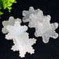 25.0" Selenite Snowflake Carvings Bulk Wholesale