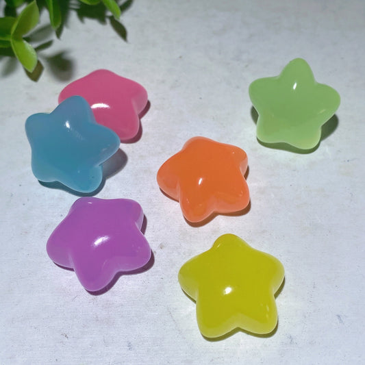 25mm Colorful Luminous Star Carvings Bulk Wholesale