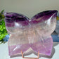 7.2" Purple Fluorite Butterfly Bowl Carvings Bulk Wholesale