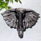 3.0" Silver Obsidian Elephant Carvings Bulk Wholesale