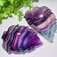 3.2"-3.8" Rainbow Fluorite Leaf Shape Bowl Carvings Bulk Wholesale