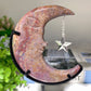 Mixed Crystal Moon Face Carvings with Stand Free Form Bulk Wholesale