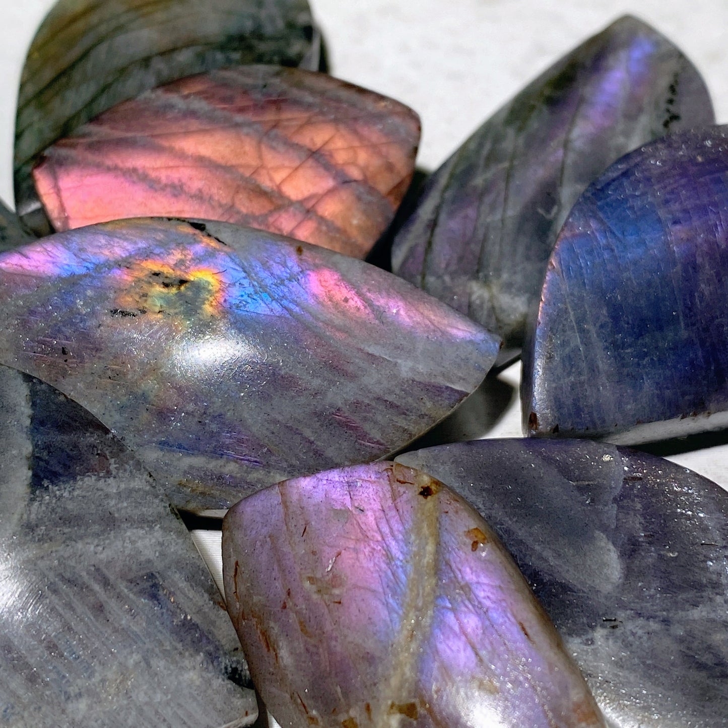 1.0"-2.0" Labradorite Palm Stone Bulk Wholesale