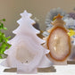 3.8" Druzy Agate Christmas Tree Carvings Bulk Wholesale