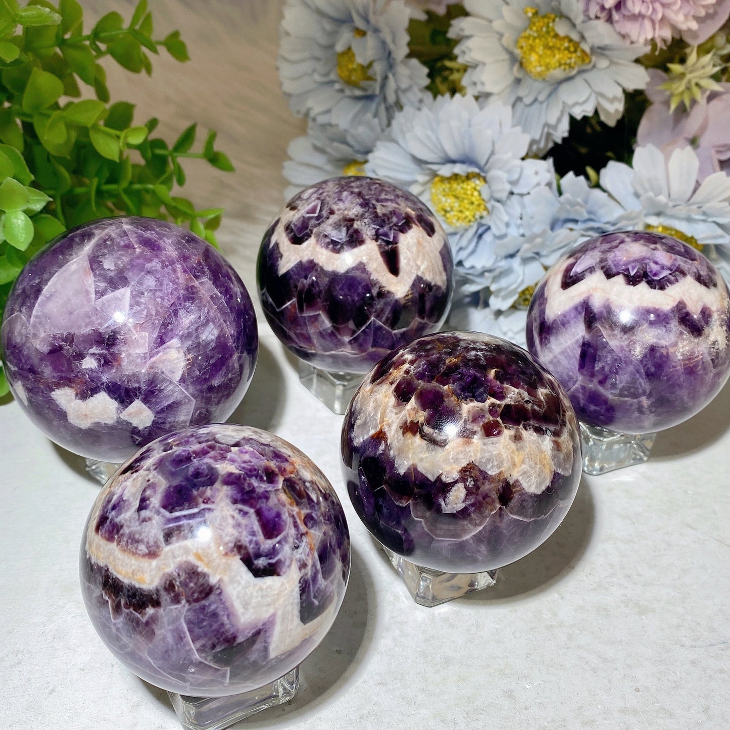 2.0"-2.5" Indonesia Amethyst Sphere Bulk Wholesale