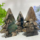 3.0"-4.0" Volcanic Agate Christmas Tree Carvings Bulk Wholesale