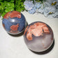 2.5"-4.0" Football Volcanic Agate Sphere Bulk Wholesale