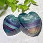 1.0" Fluorite Mini Cat Heart Shape Bowl Carvings Bulk Wholesale