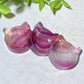 1.0" Fluorite Mini Cat Heart Shape Bowl Carvings Bulk Wholesale