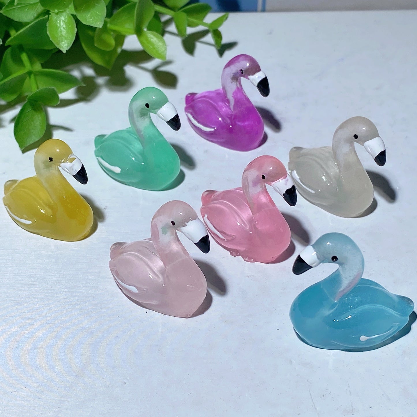 3pcs 26mm Reesin Luminous Mini Flamingo Carvings Bulk Wholesale