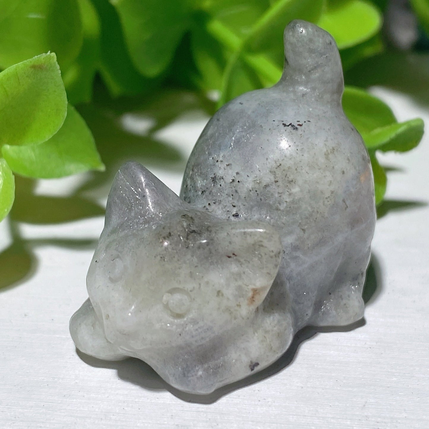 1.2" Mixed Crystal Mini Cat Carvings Bulk Wholesale