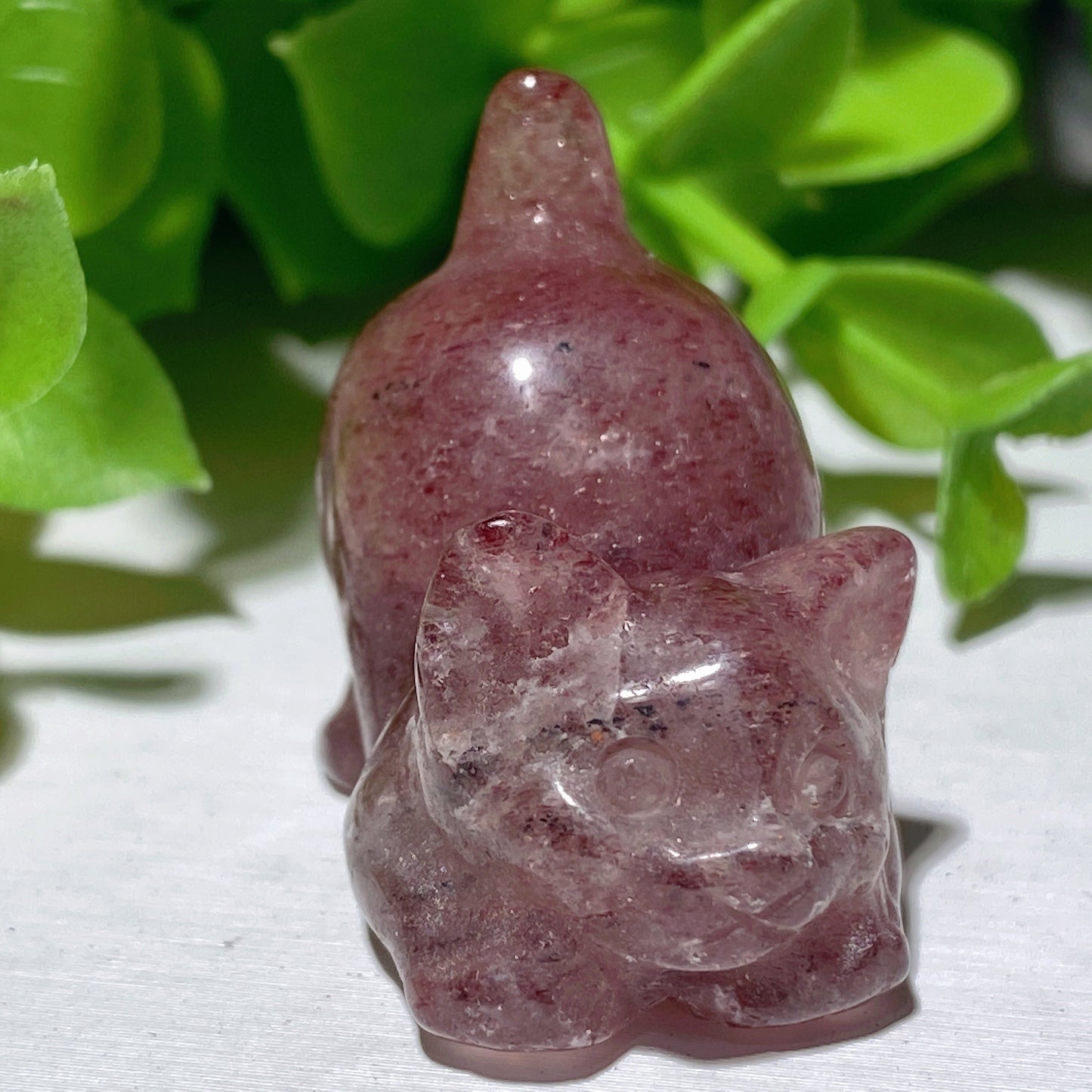 1.2" Mixed Crystal Mini Cat Carvings Bulk Wholesale