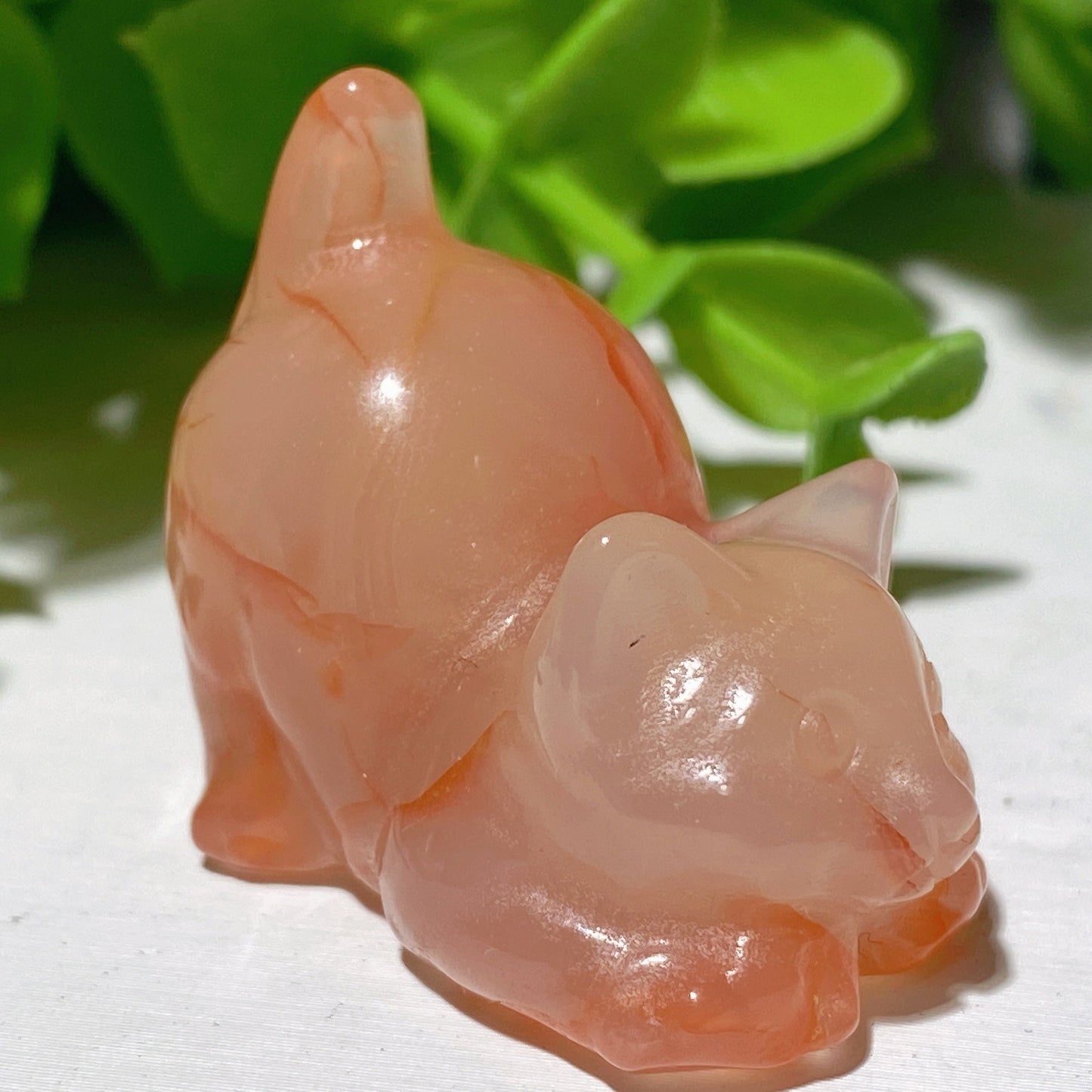 1.2" Mixed Crystal Mini Cat Carvings Bulk Wholesale