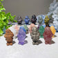 1.5" Mixed Crystal Mini Snata Claus Carvings for Christmas Bulk Wholesale