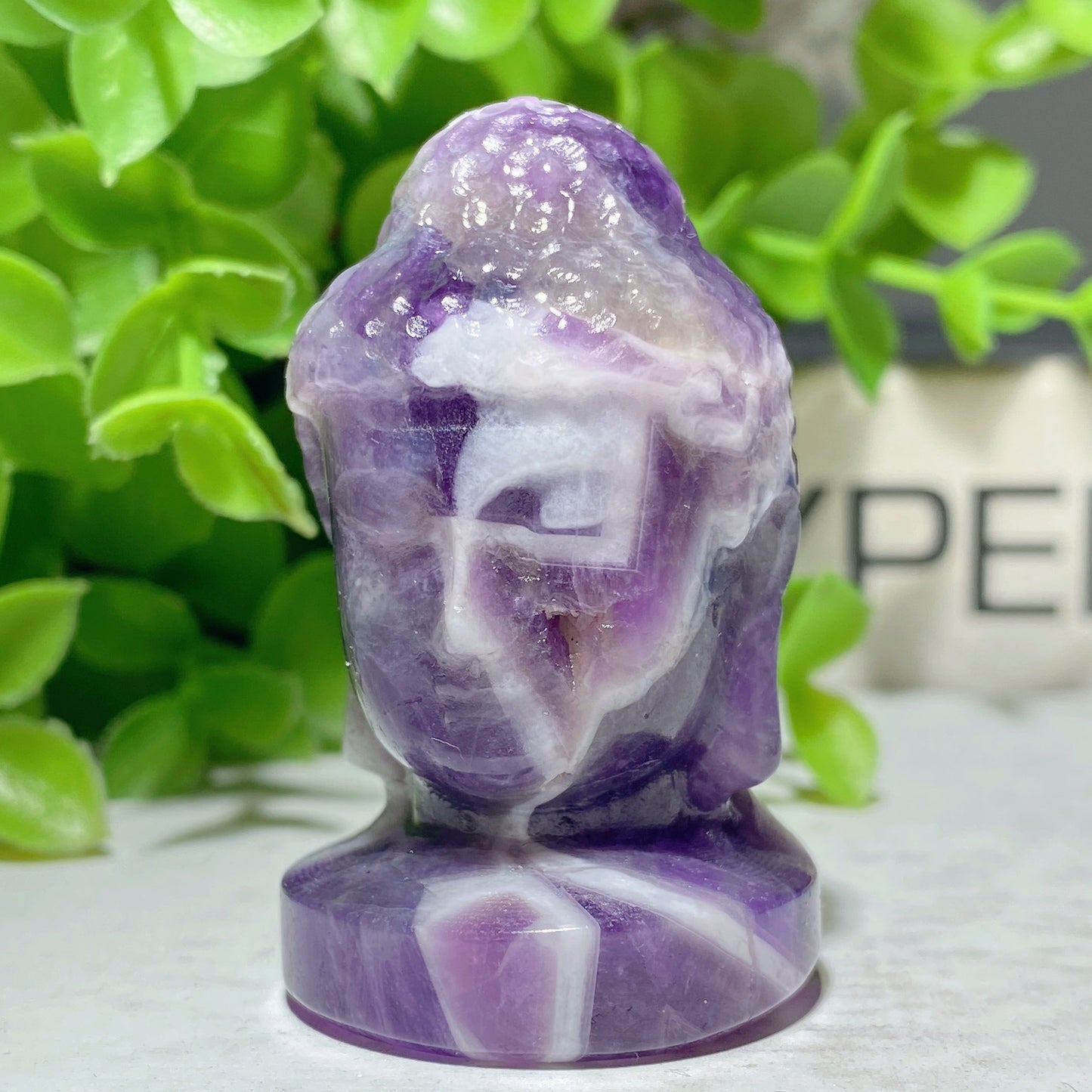 2.0" Mixed Crystal Buddha Head Carvings Bulk Wholesale