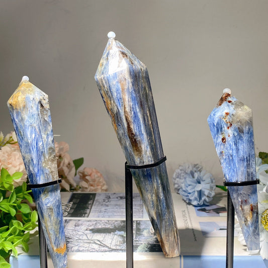 4.5"-6.5" Kyanite Wand with Stand Free Form Bulk Wholesale