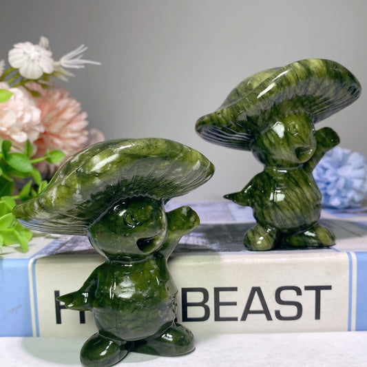 3.0" Serpentine Mushroom Carvings Bulk Wholesale