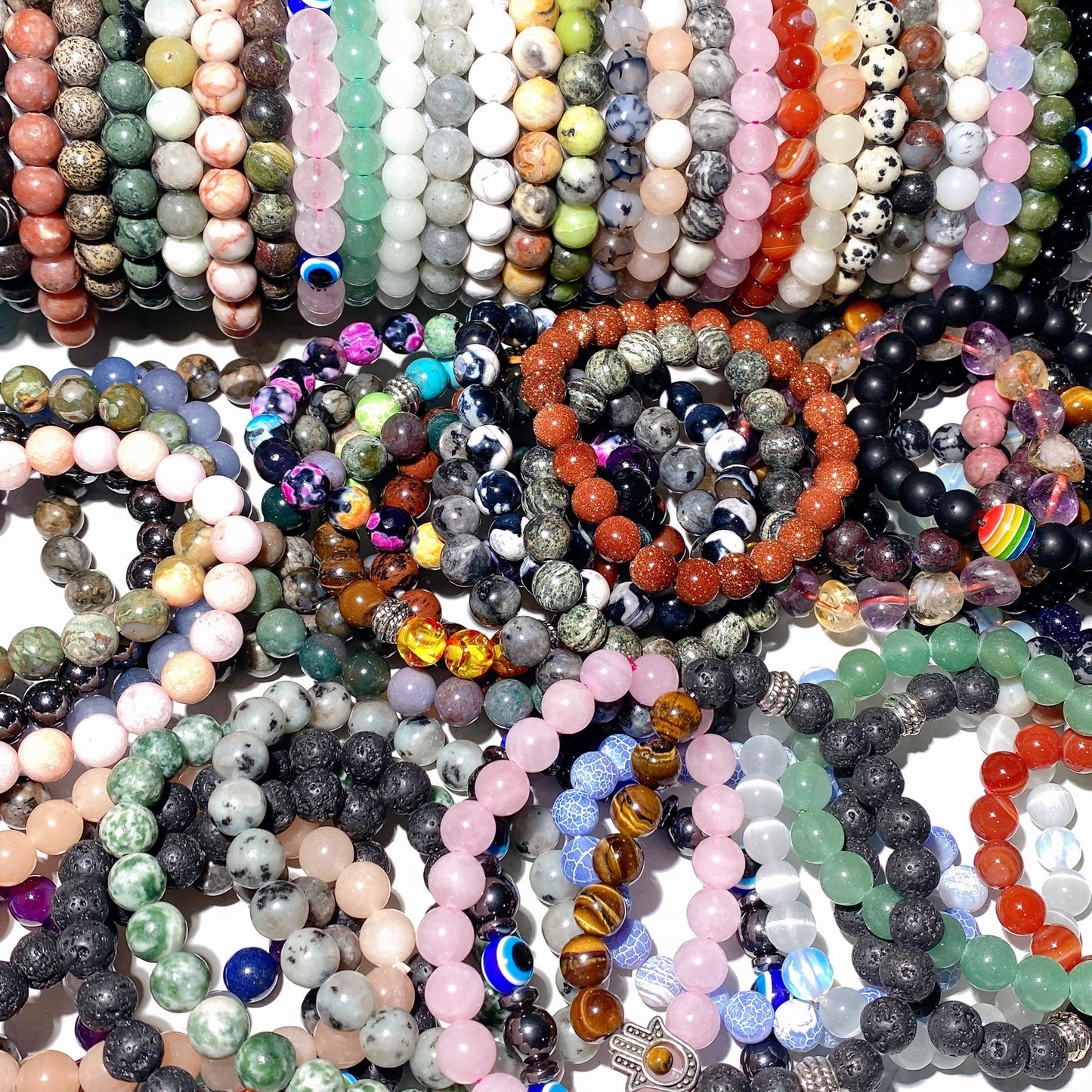 100pcs 8mm Mixed Crystal Beads Bracelet Bulk Deal Wholesale