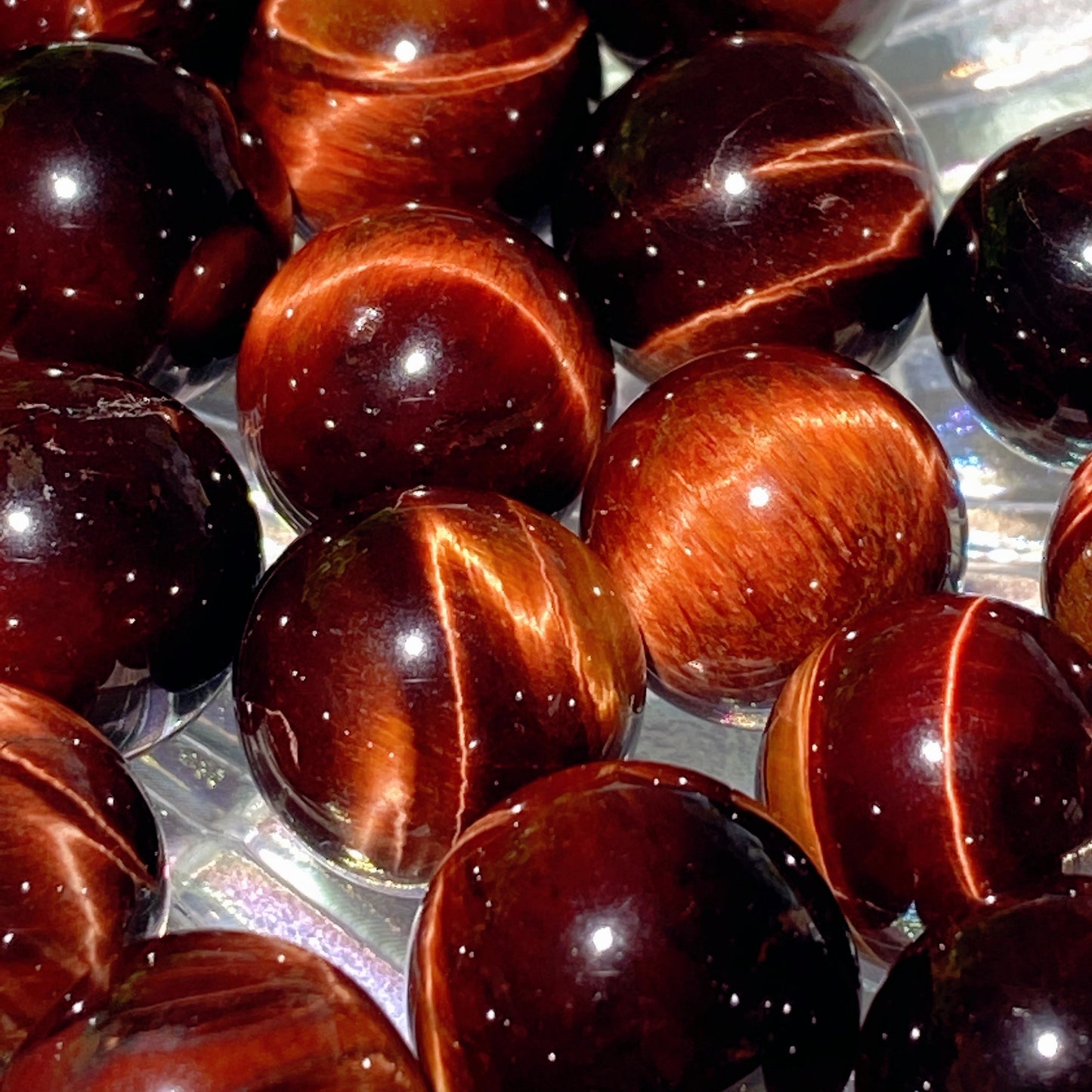 15-25mm Red Tiger Eye Sphere Bag Bulk Wholesale