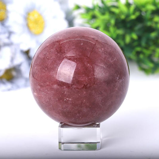 2.0"-4.5" Strawberry Quartz Sphere Wholesale Crystals