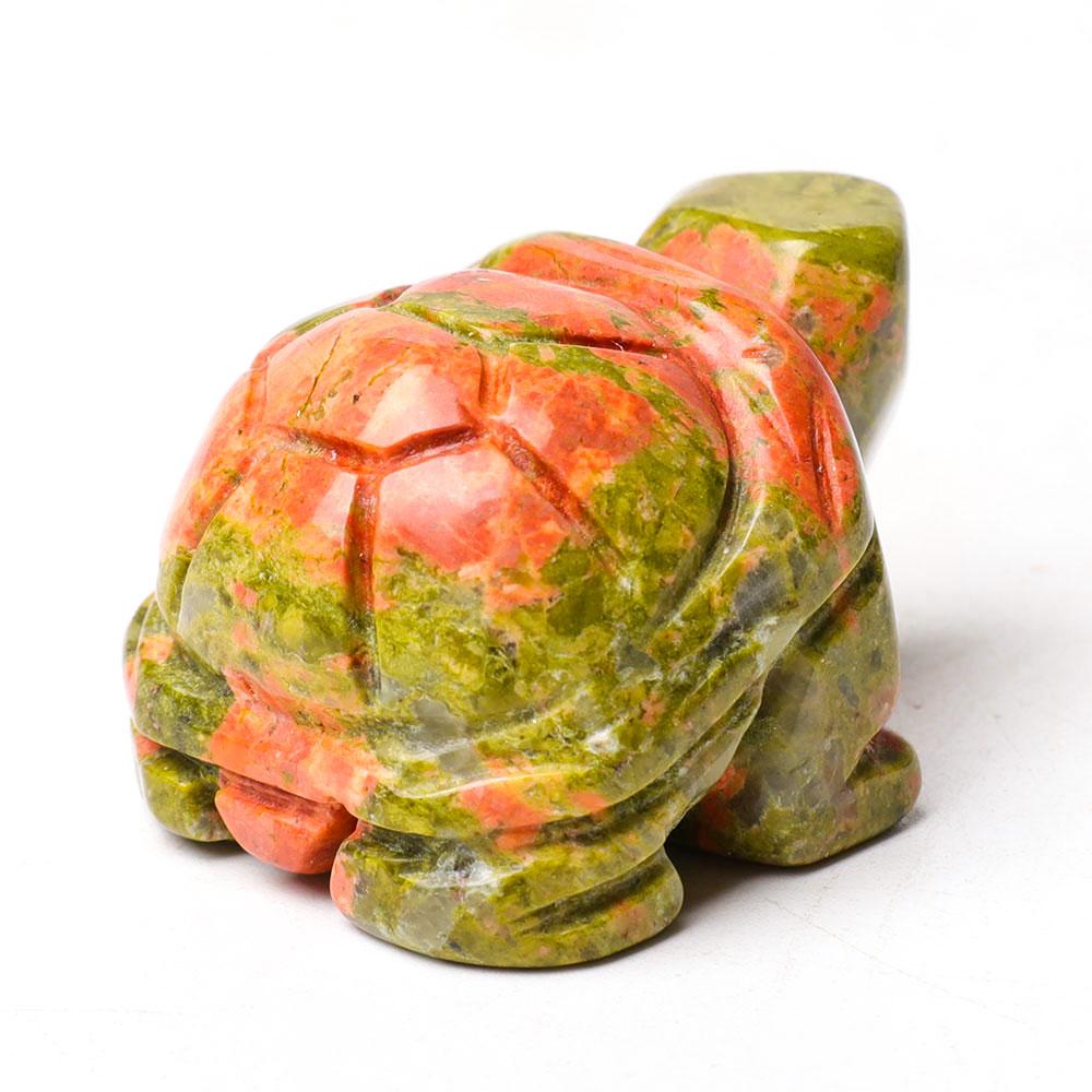 1.5" Unakite Crystal Carving Turtle Wholesale Crystals