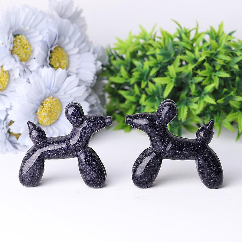 2.8" Balloon Dog Crystal Carvings Wholesale Crystals