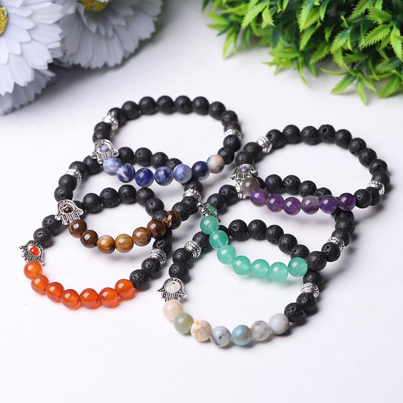 85mm Volcanic with Crystal Bracelet Wholesale Crystals