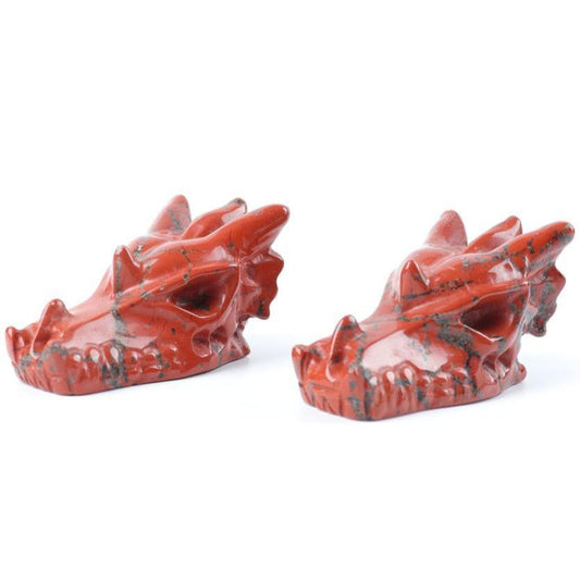 Red Jasper Dragon Head Carvings Wholesale Crystals