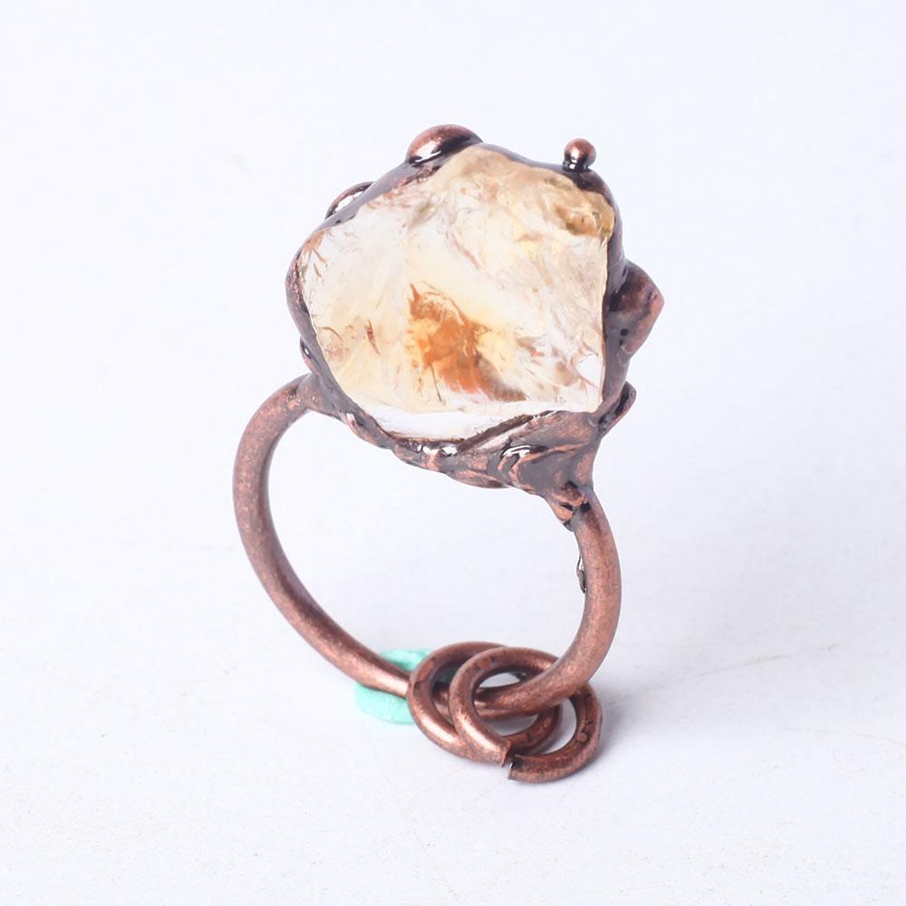 Wire Wrapped Raw Rough Irregular Shape Citrine Stone Crystal Pendant Wholesale Crystals