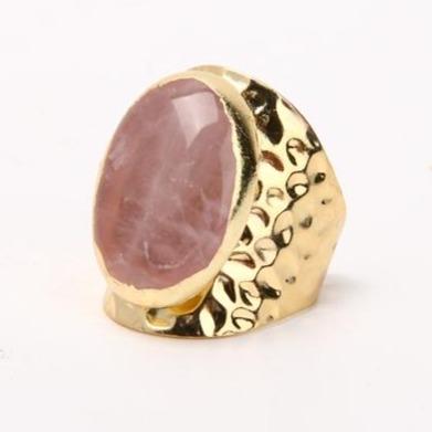 Rose Quartz Handmade Crystal Ring Wholesale Crystals