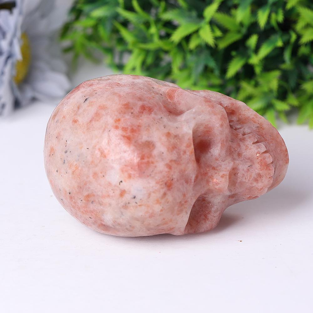 Golden Strawberry Quartz Crystal Skull Carvings Wholesale Crystals