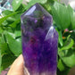 Dark Purple Amethyst Double Points Half Polished #4 Wholesale Crystals