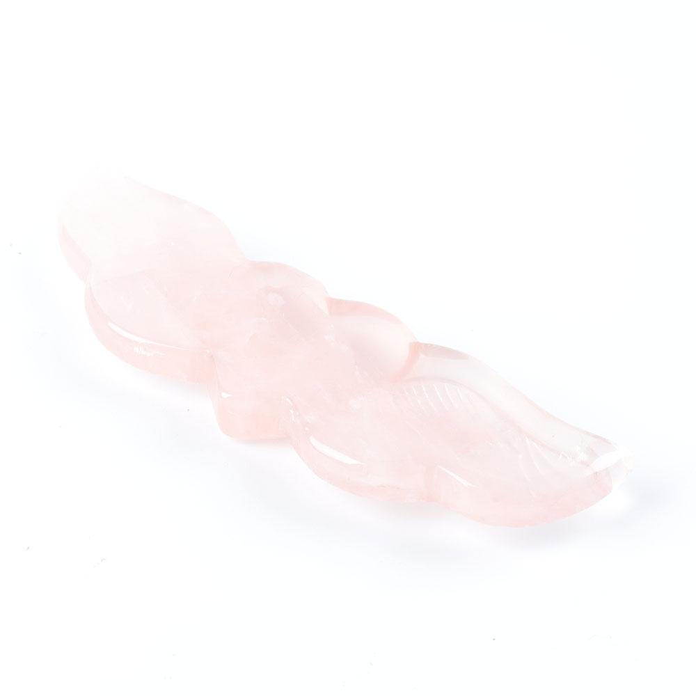 Rose Quartz Carved Heart with Wings Wholesale Crystals