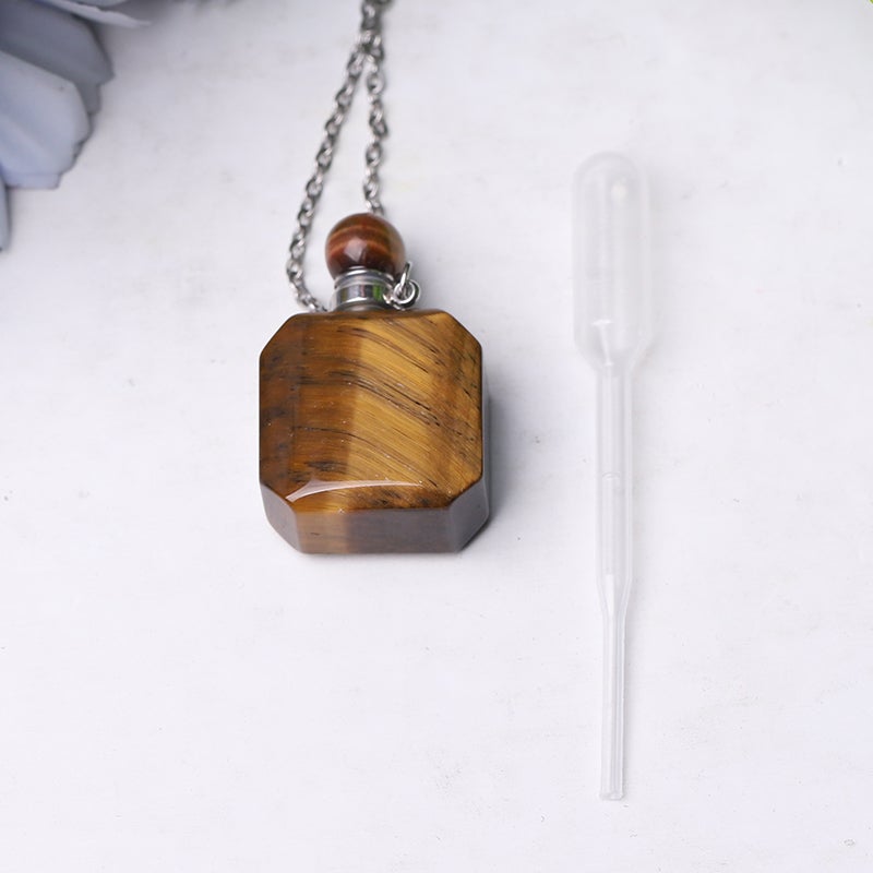 1.4" Empty Perfume Bottle Necklace DIY Wholesale Crystals