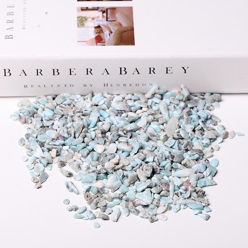 0.1kg 5-7mm Natural Larimar Chips Crystal Chips for Decoration Wholesale Crystals