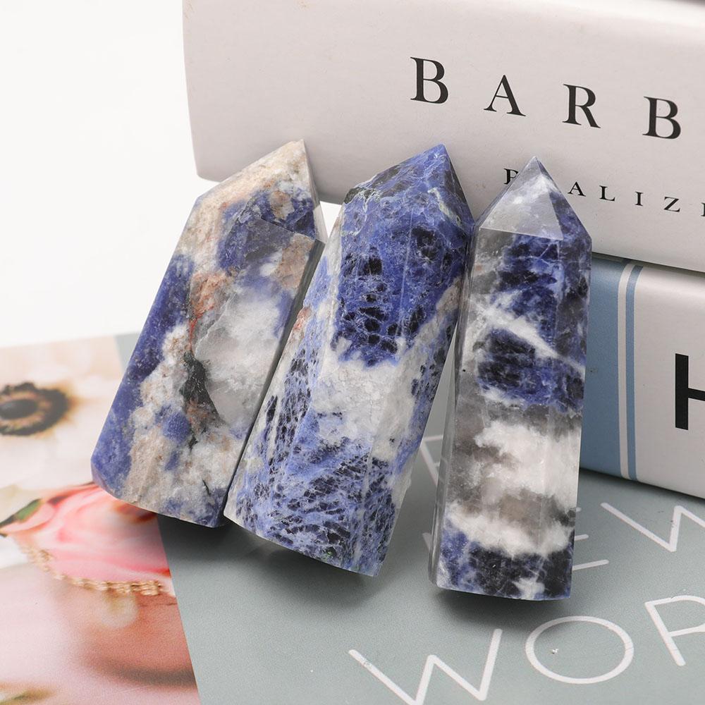 Set of 3 Sodalite Points Wholesale Crystals