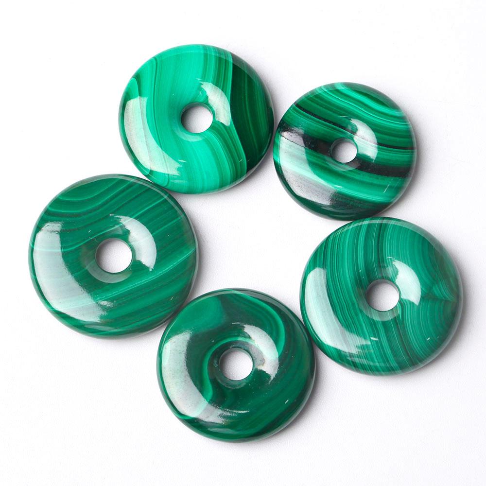 Malachite Donut Shape Crystal Pendant Wholesale Crystals