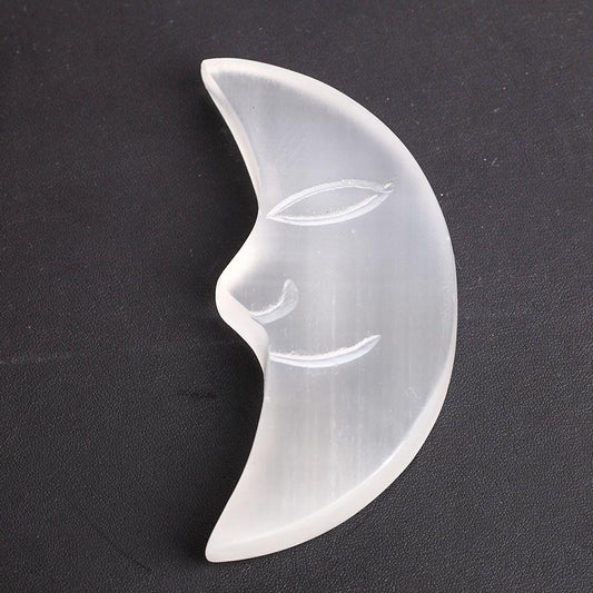 Selenite Moon Crystal Carvings 4.5" Wholesale Crystals