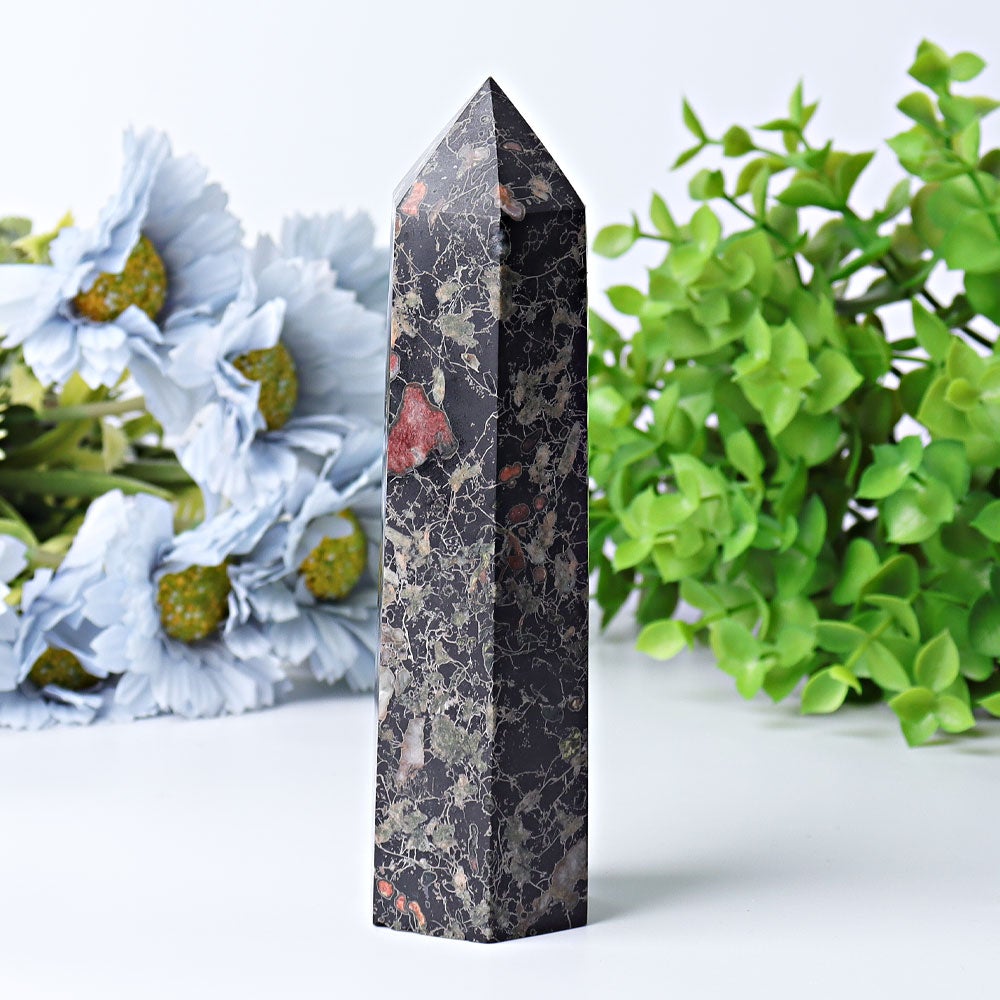 6" Plum Blossom Jade Crystal Tower Wholesale Crystals